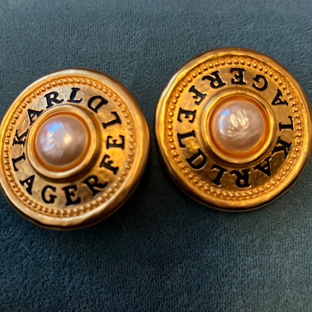 Vintage deadstock Karl Lagerfeld clip earrings